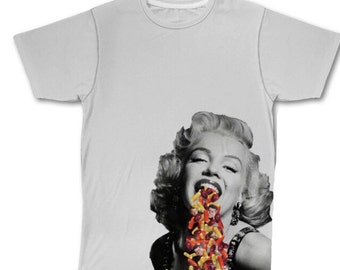 Marylin Monroe T-shirt-#2 Light Grey