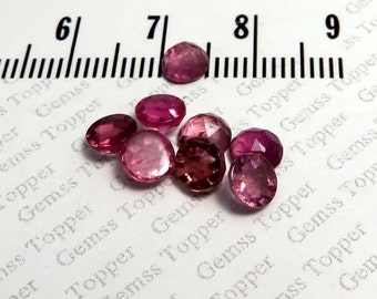pink tourmaline rose cut cabochon round - natural pink tourmaline faceted cabochon - pink tourmaline rose cut gemstone - FOR ONE