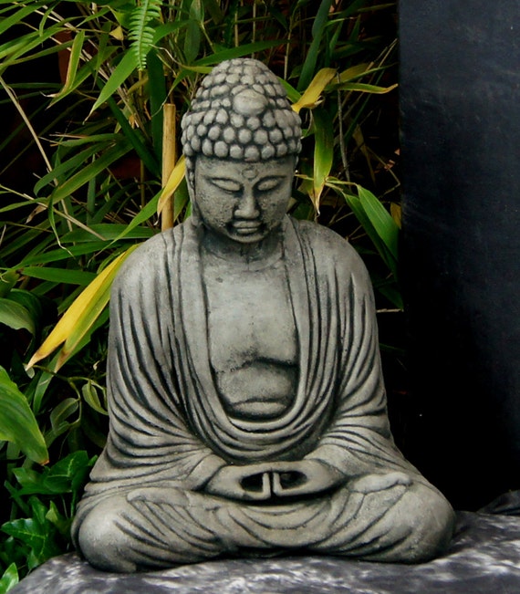 Meditating Sitting Buddha Garden Statue Concrete Asian Statue