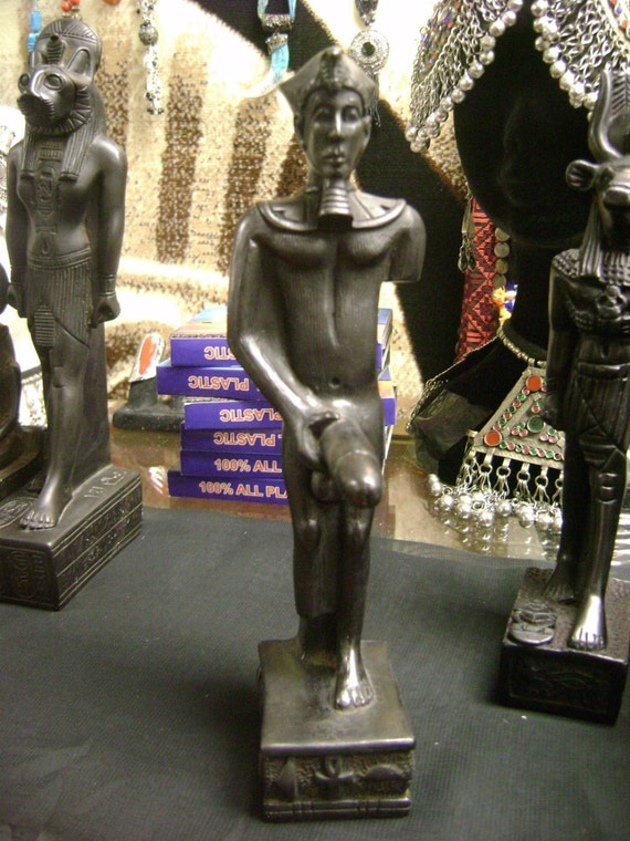 Unique Egyptian God Min Statue Hand Carved Made In Egypt