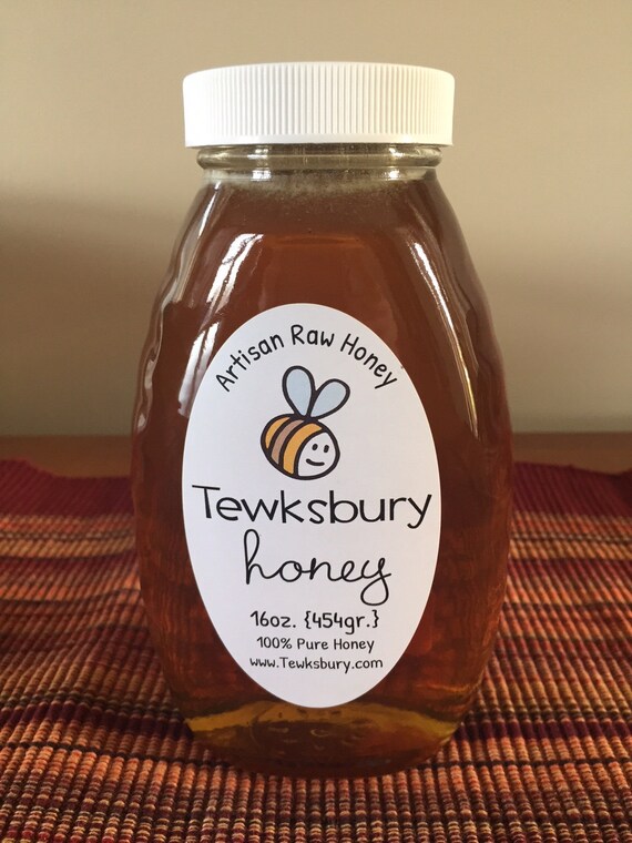Artisan Raw Honey 16 oz. Jar Pure All Natural by TewksburyHoney