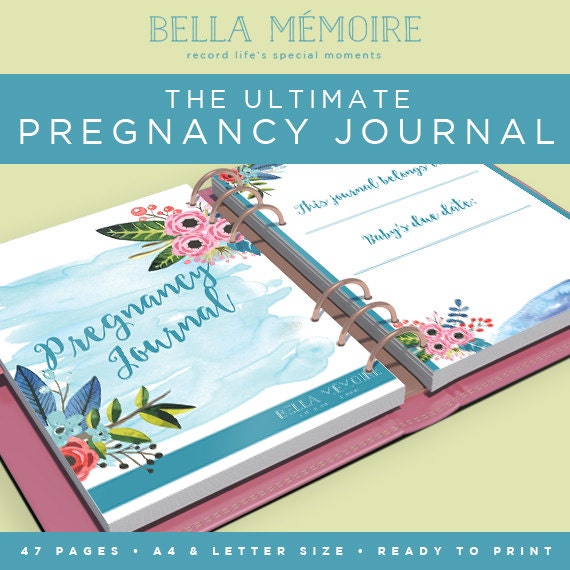 Printable Pregnancy Journal Botanical Collection Instant