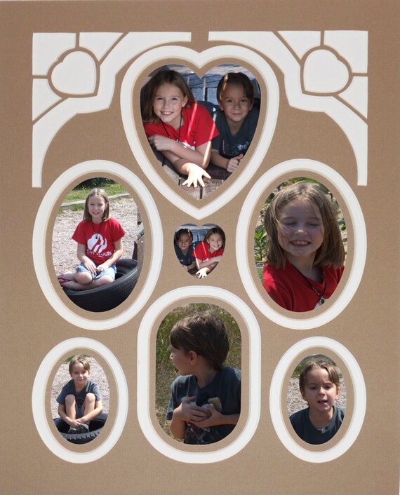 Customizable Photo Collage Triple Framing Mat Wall Decor 11 x