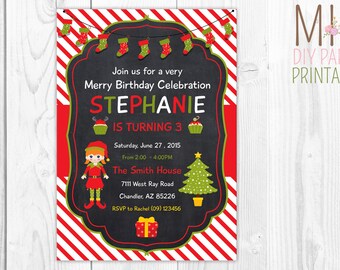 Items similar to Christmas Party Invitation Printable or Printed with ...