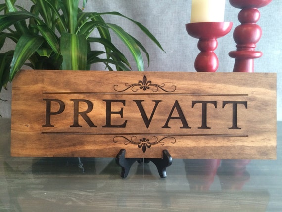 personalized last name wood sign