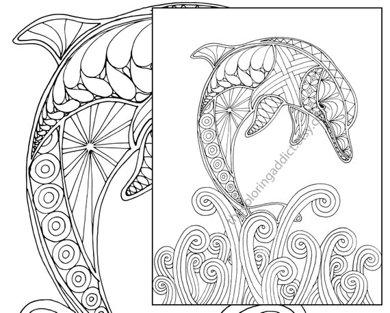 Dolphin Full Size Coloring Printables 1