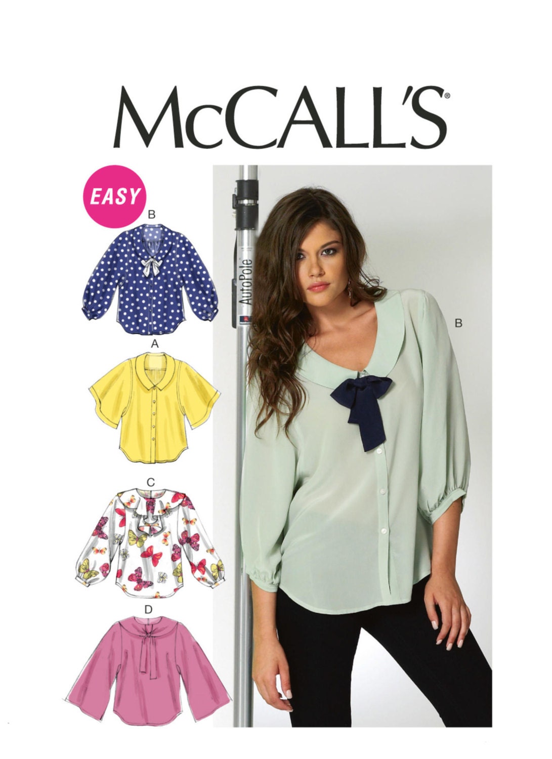 BLOUSE Sewing Pattern McCalls 6648 Peasant Shirt by MangoLane