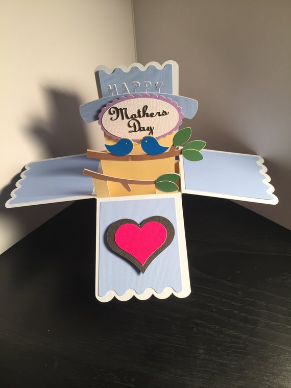 handmade popup box card mothers daycraftsbymrswireman