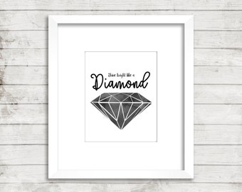Diamond quote | Etsy