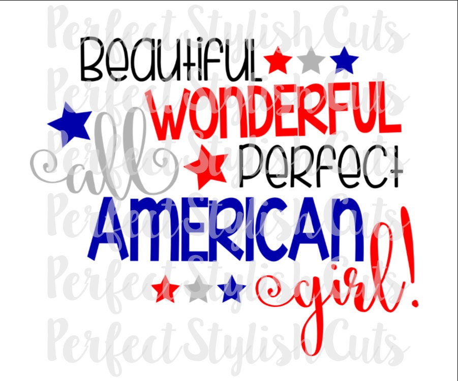 Download All American Girl SVG DXF EPS png Files for Cutting