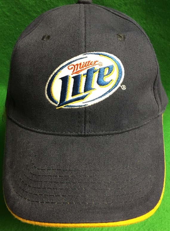 Miller Lite Adjustable Velcro Cap by CoryCranksOutHats on Etsy