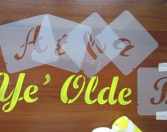 Alphabet Stencils Set, Choice of different sizes: 40mm,50mm,75mm,100mm