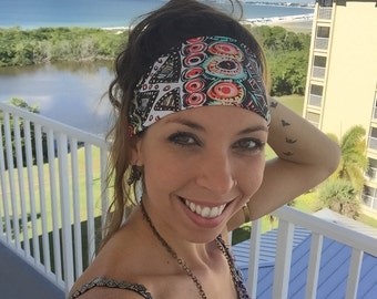 Tribal Print Headbands, Fitness Headbands, Boho Headbands, Festival Headbands, Festival Accessories, Hippie Headbands