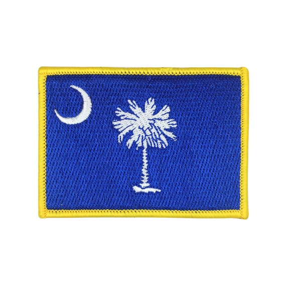 State of South carolina Flag Patch US Embroidered Patch Gold