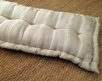 French Mattress Box Cushion Made to Measure Buttoned