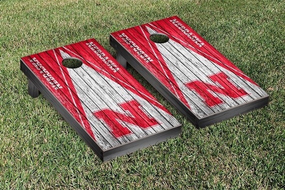 Nebraska Cornhuskers Cornhole Game Set Triangle Designs