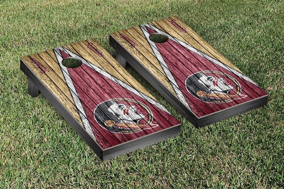 Florida State FSU Seminoles Cornhole Game Set Triangle Designs