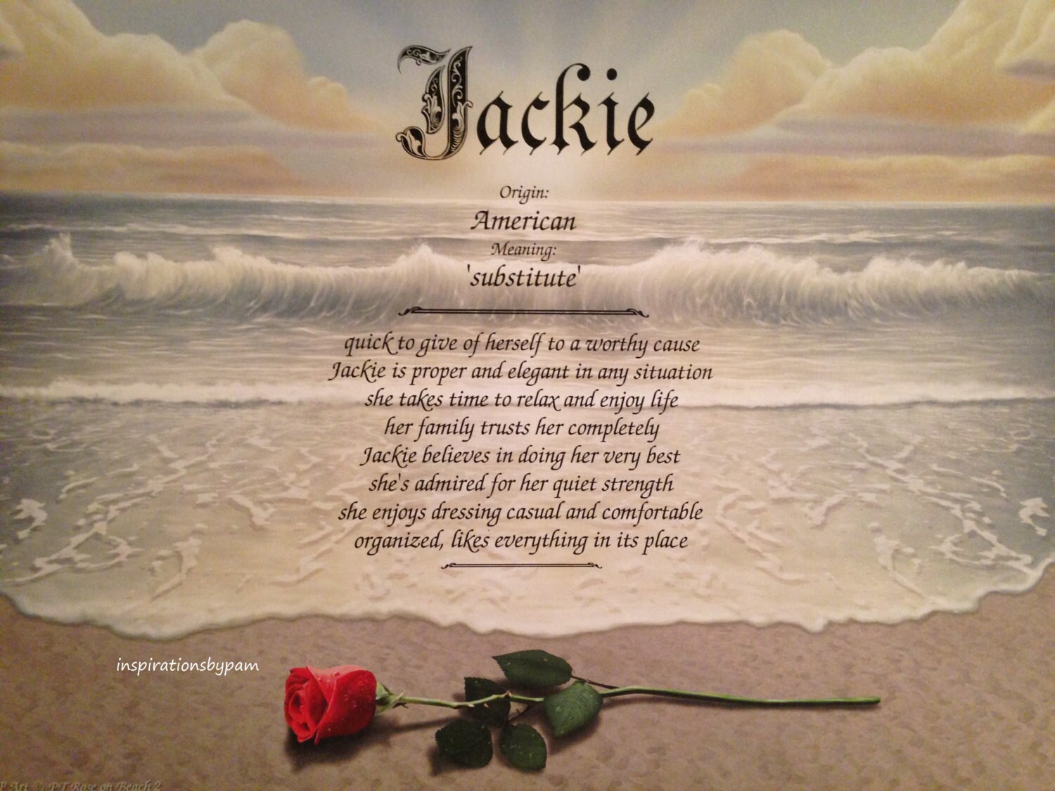 Jackie First Name Meaning Art Print Name Meaning