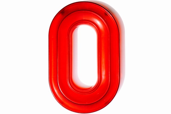 Red Letter O by AmericanAntique on Etsy