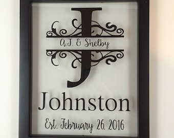 Personalized Picture Frame, Established Name Sign, Last Name Established Sign, Family Established Sign, Established, Name Sign, Name Plaque