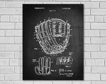 Baseball Glove Patent Print - Baseball Gifts - Baseball Patent - Baseball Art -Baseball Decor - Baseball Glove - Vintage Baseball Art SB036