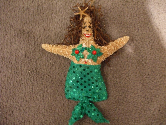 christmas mermaid starfish ornament tree topper seaside christmas mermaid starfish ornament tree topper seaside