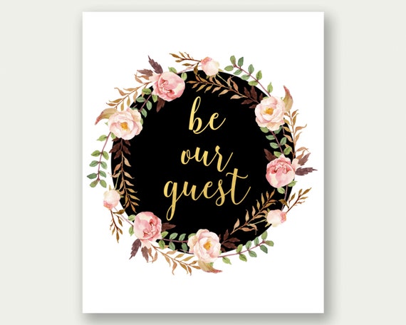 Be Our Guest Print Be Our Guest Printable Be Our Guest Wall
