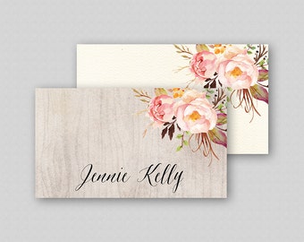Printable Wedding Place Cards Template Floral Name Table Tents TWO BACKGROUNDS Printable Wedding Place Cards Template Floral Name Table Tents TWO BACKGROUNDS