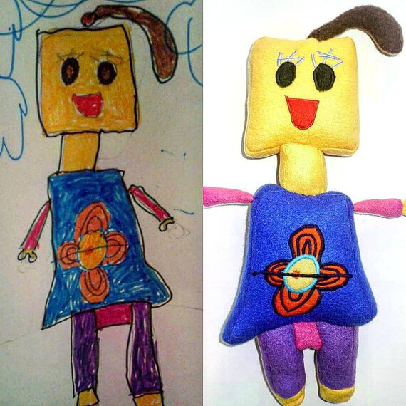 Items similar to Custom Plush Toy Based on Artwork4 on Etsy