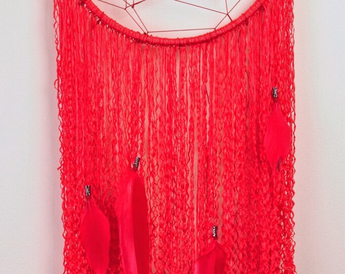 Dreamcatcher red Dream Catcher Dreamcatcher New red Dream сatcher gift idea dreamcatchers boho red dreamcatcher wall handmade gift