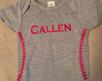 infant baseball tee onesie