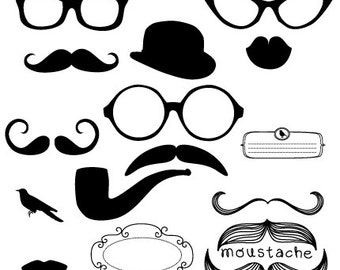 Items similar to Perler Bead Mustache Glasses on Etsy