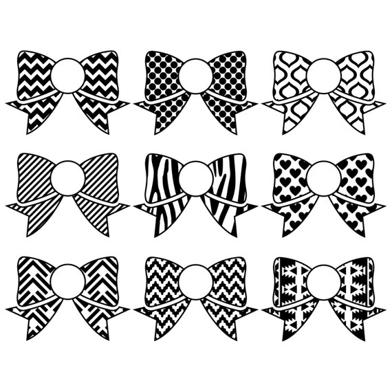 Download Bows Monogram frames fill with pattern Svg cut files Screen