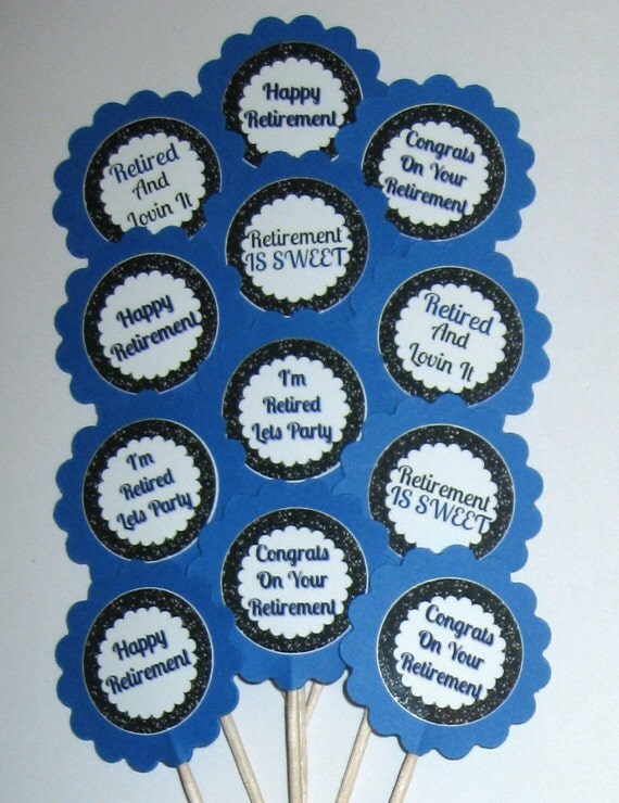 retirement cupcake toppersparty picks item 1586 free