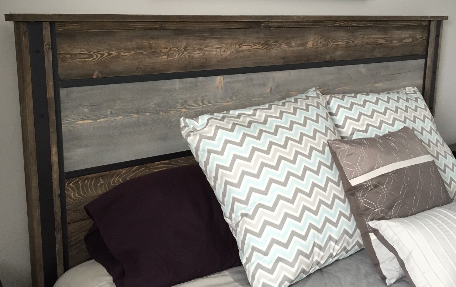 Rustic industrial headboardhandmade modern headboard with