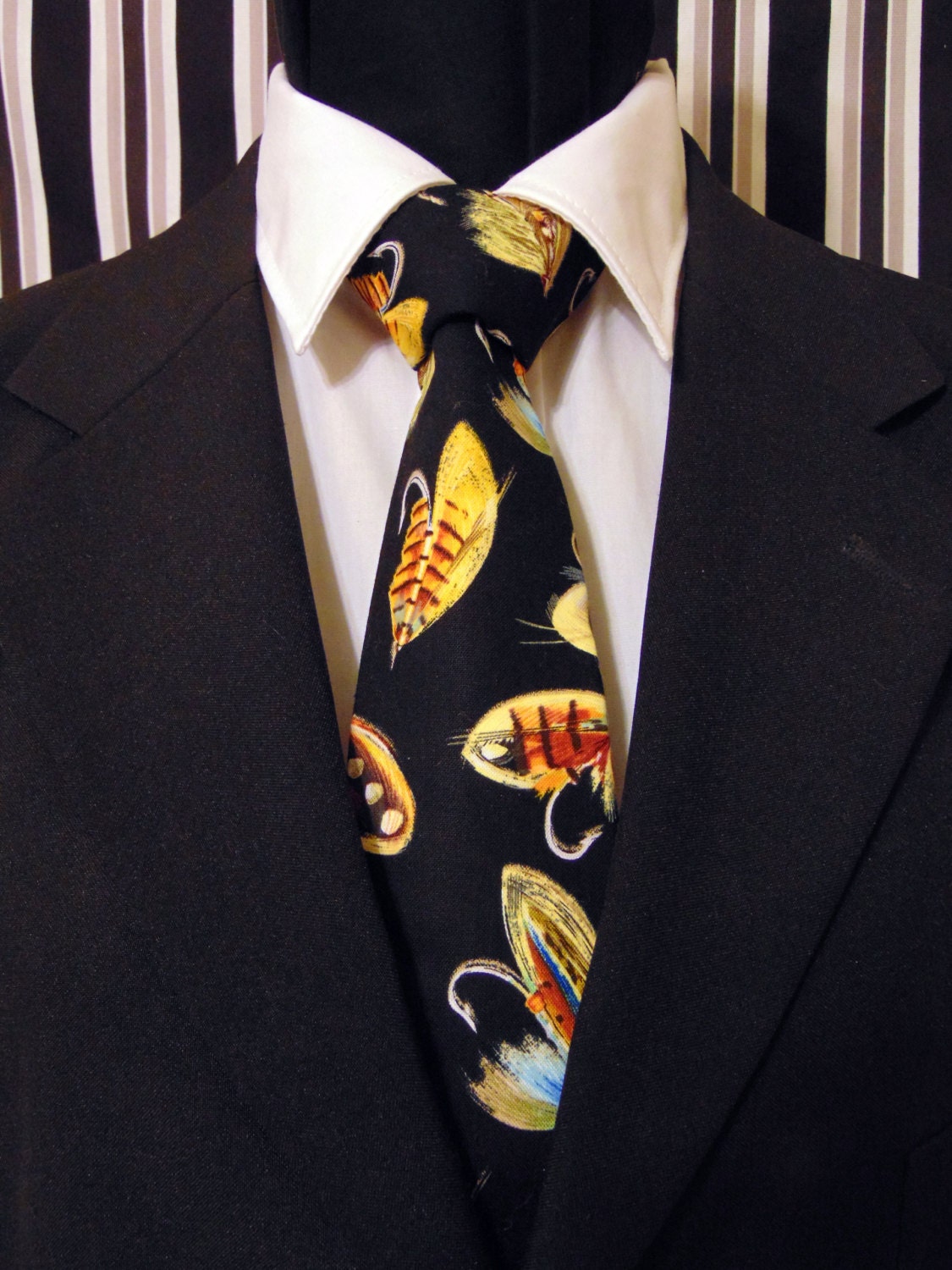 Fishing Necktie, Fishing Tie, Fishing Lure Necktie, Fishing Lure Tie