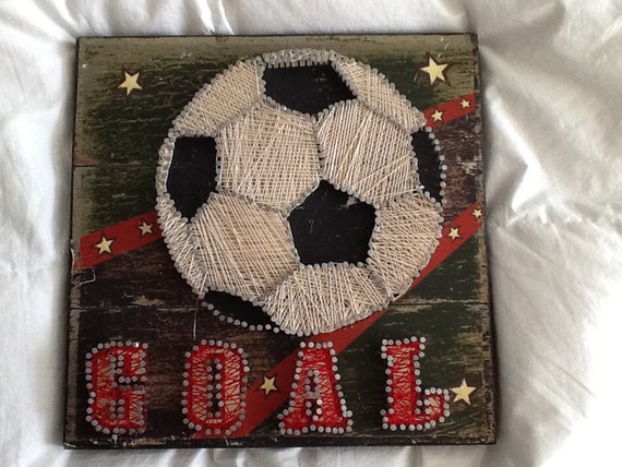 Items similar to 12x12 Soccer ball string art on Etsy