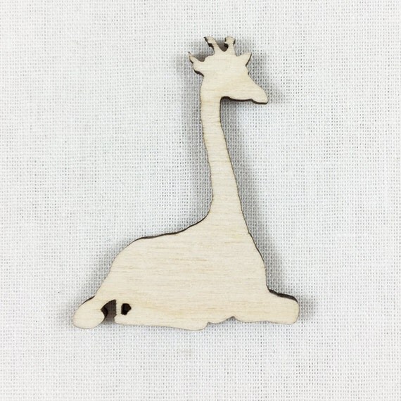 Wood Giraffe Shape Unfinished Wood Giraffe Laser Cut Shape