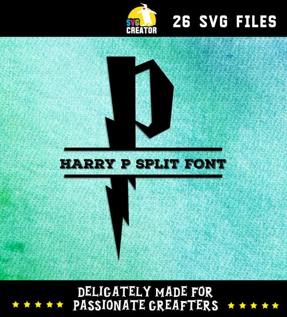 Download Harry P Monogram Fonts SVG Split monogram svg font by SVGCREATOR