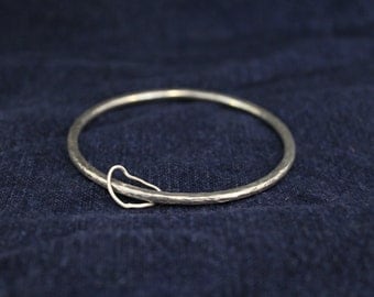 Battered Heart Bangle