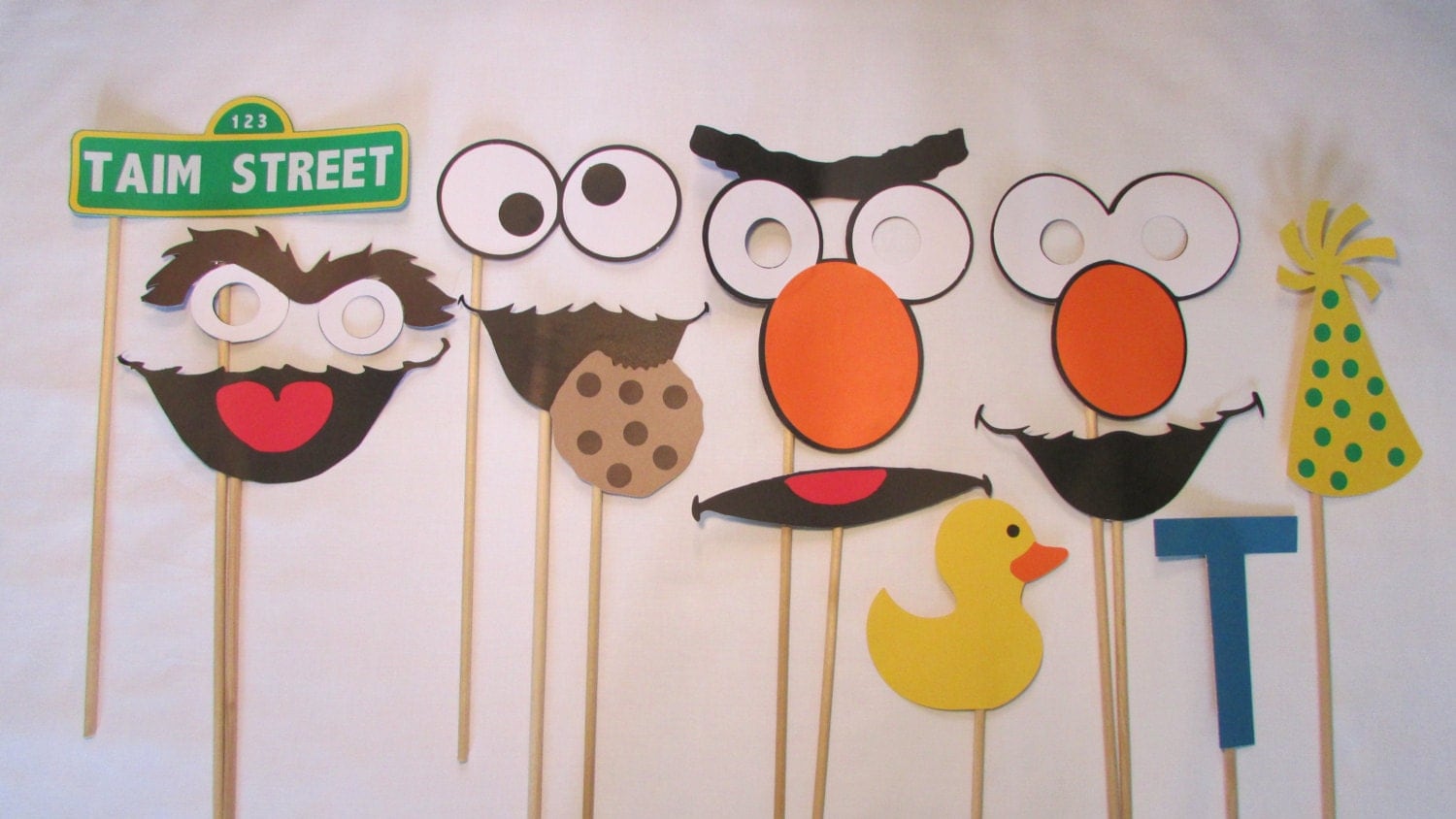 Sesame Street Photo Booth Props 13 Pieces