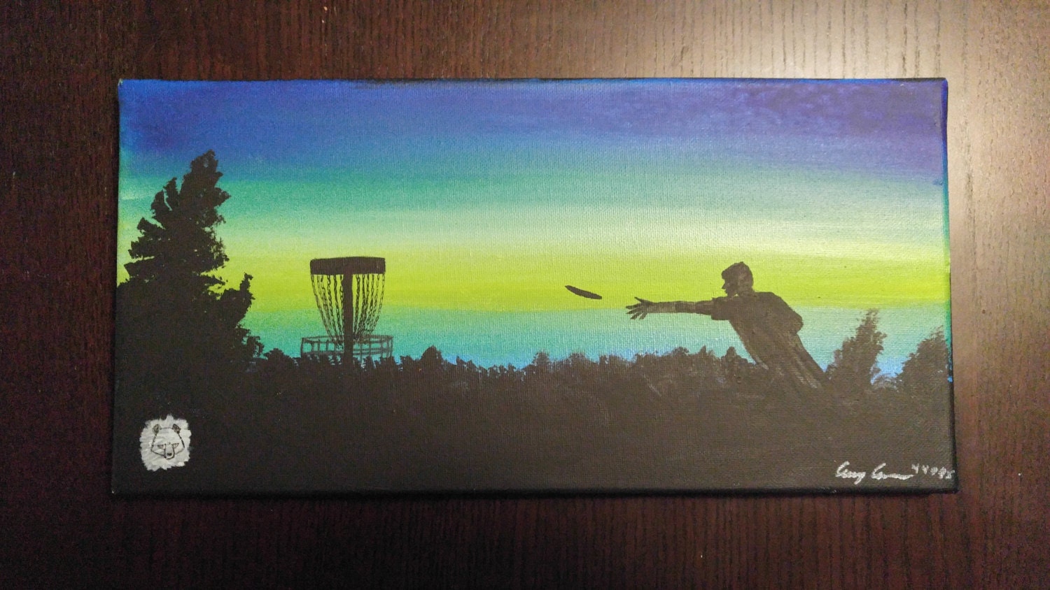 Disc Golf Painting by DiscGolfArt on Etsy
