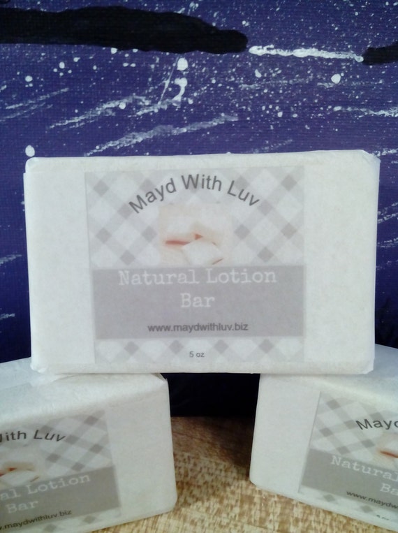 Natural Body Lotion Bar by maydwithluvProducts on Etsy