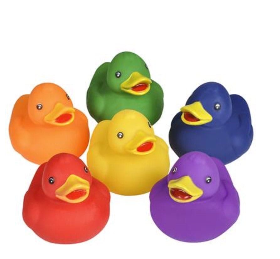 Assorted colors Rubber Duckies 6 rubber duckies by luvaduckie