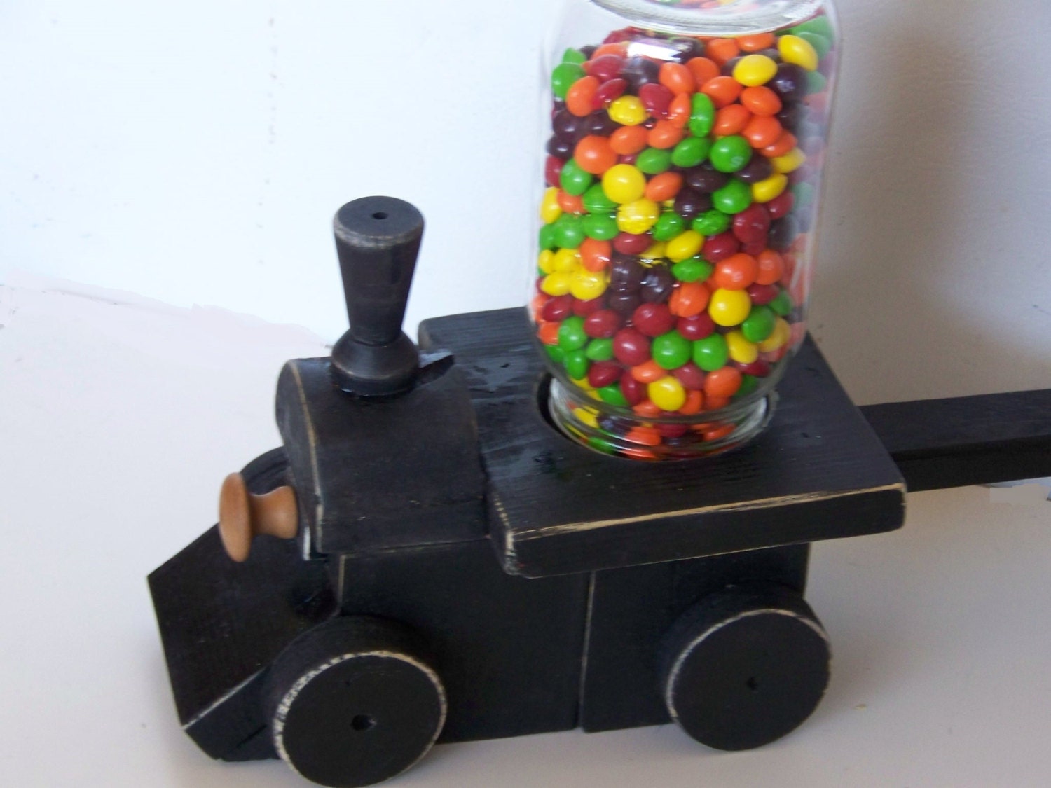 Train Candy Dish dispenser M&M skittles sixlets nuts.