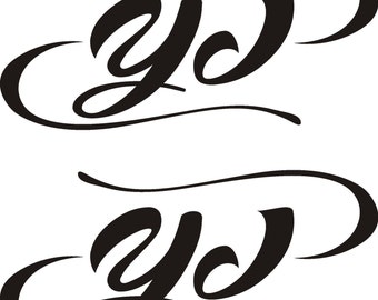 Jeep YJ Wrangler Pinstripe Sticker Set Multiple Sizes & Colors