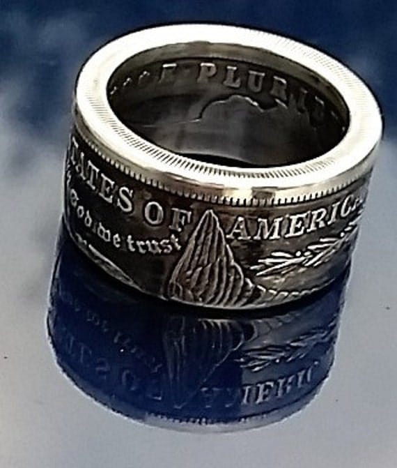 Morgan Silver Dollar Coin Ring. You pic size 10-15