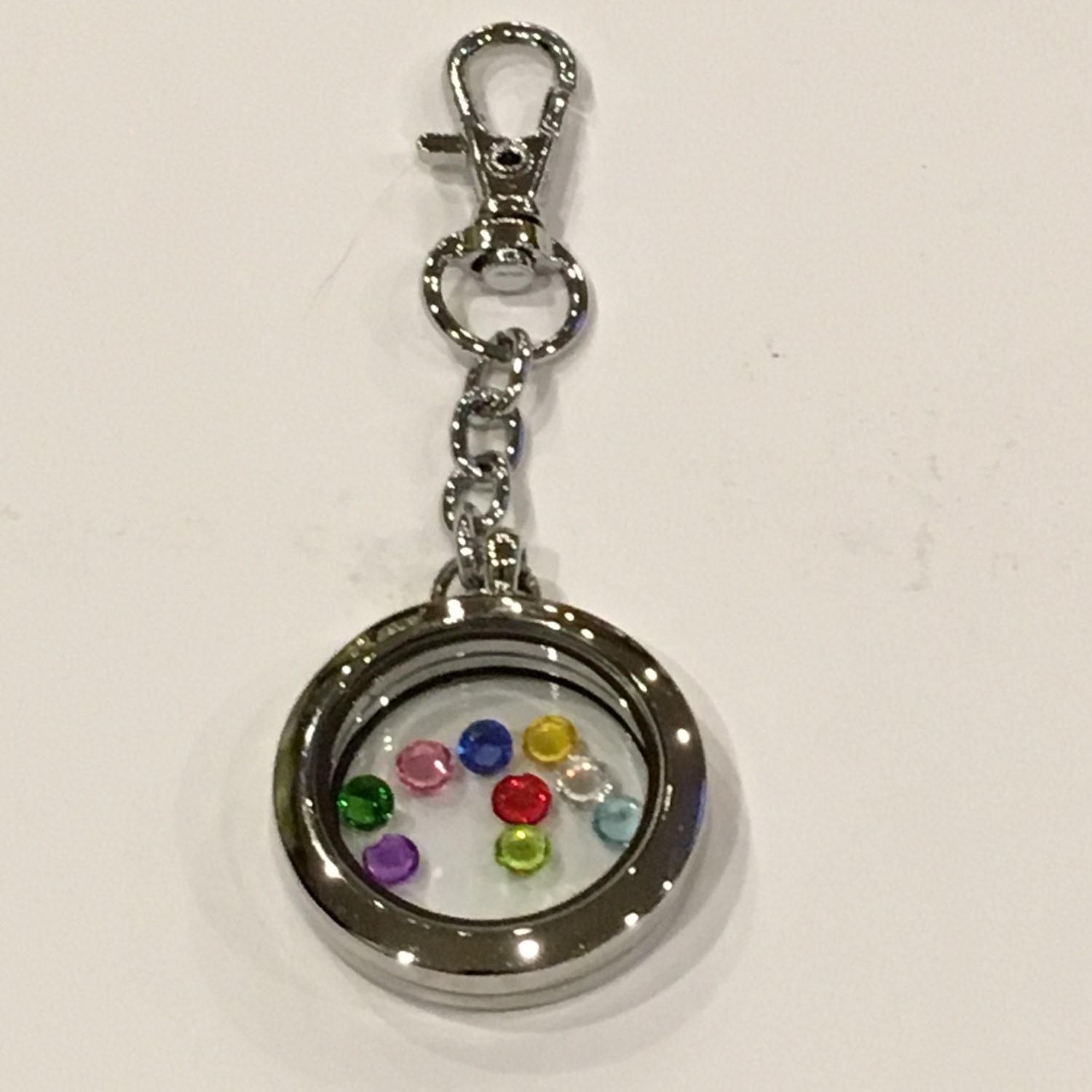 Keychain with Floating charm locket 30mm by LPTCreations
