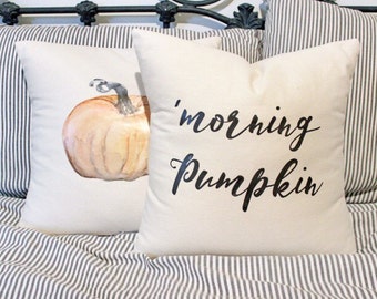 Fall pillow cover "Morning pumpkin" pillow cover