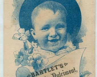 Victorian Trade Card...BARTLET'S PEPSINATED NUTRIMENT...Boston